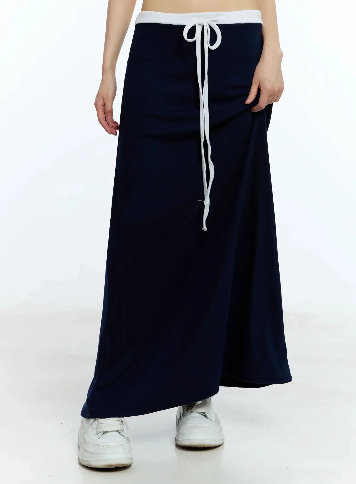 Two-Tone Comfy Maxi Skirt IU523