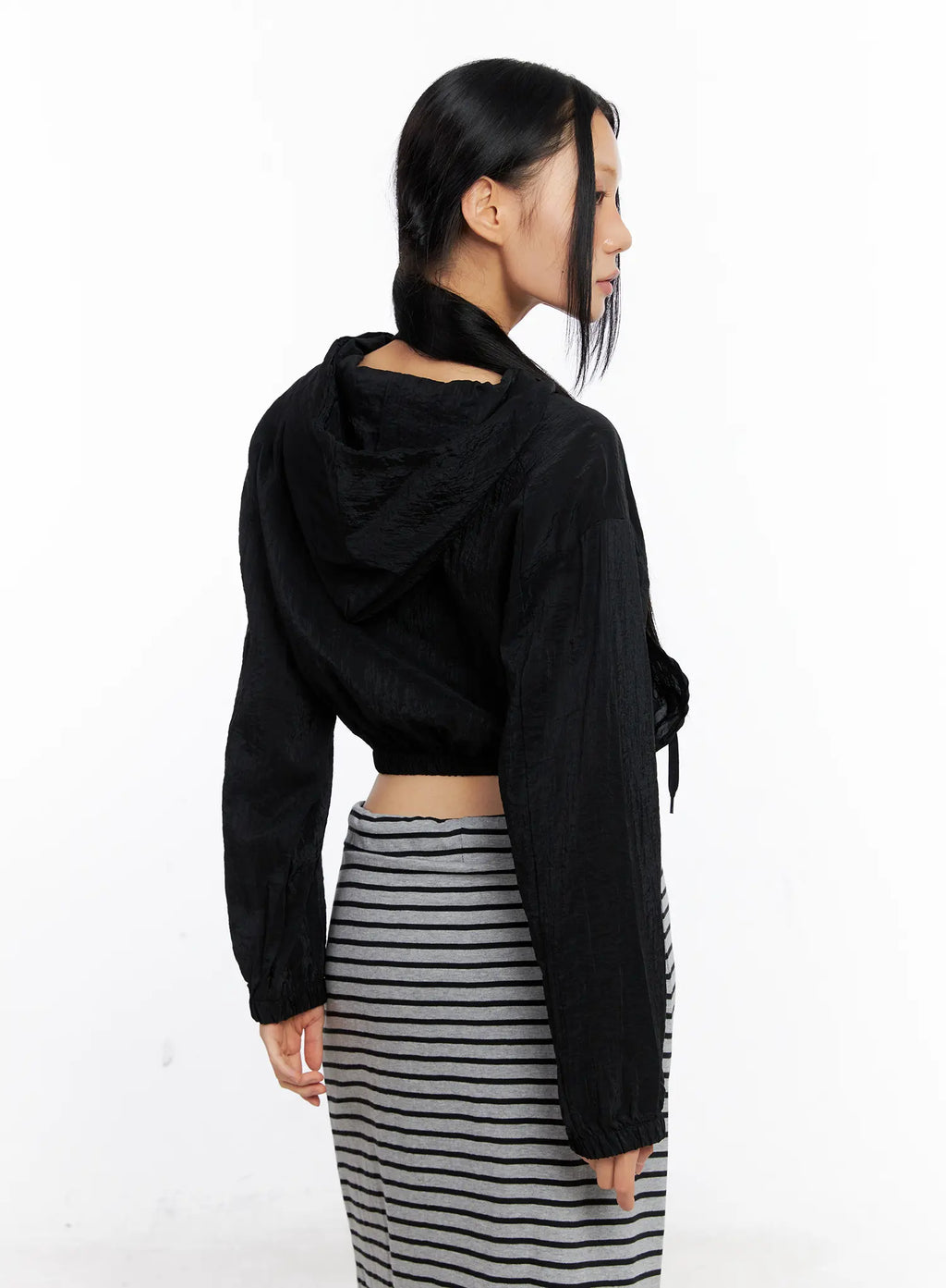 Cropped Zip-Up Windbreaker CL530