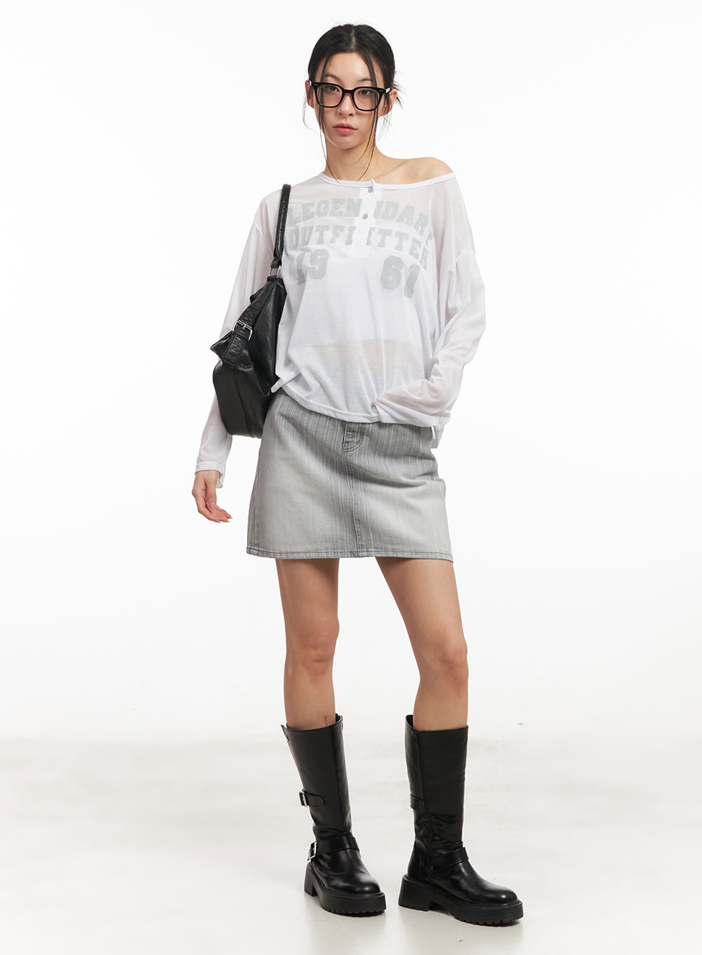 Washed Denim Mini Skirt CM503