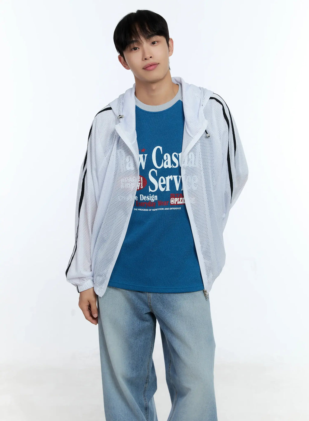 Men's Mesh Zip-Up Hoodie IG519