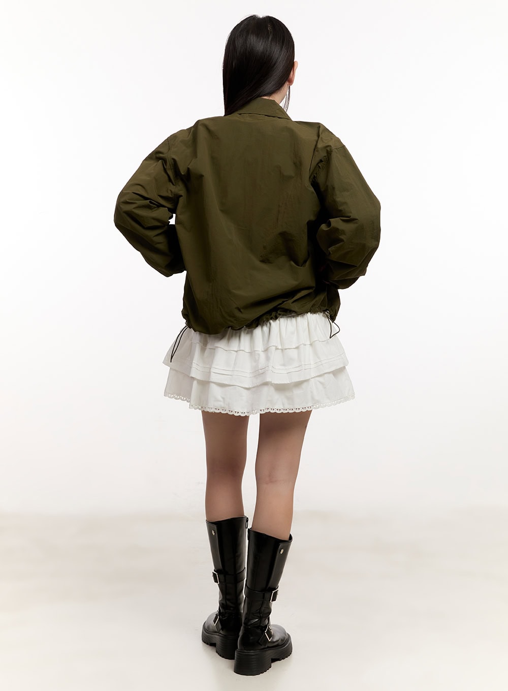 Collared Loose-Fit Windbreaker Jacket CM510