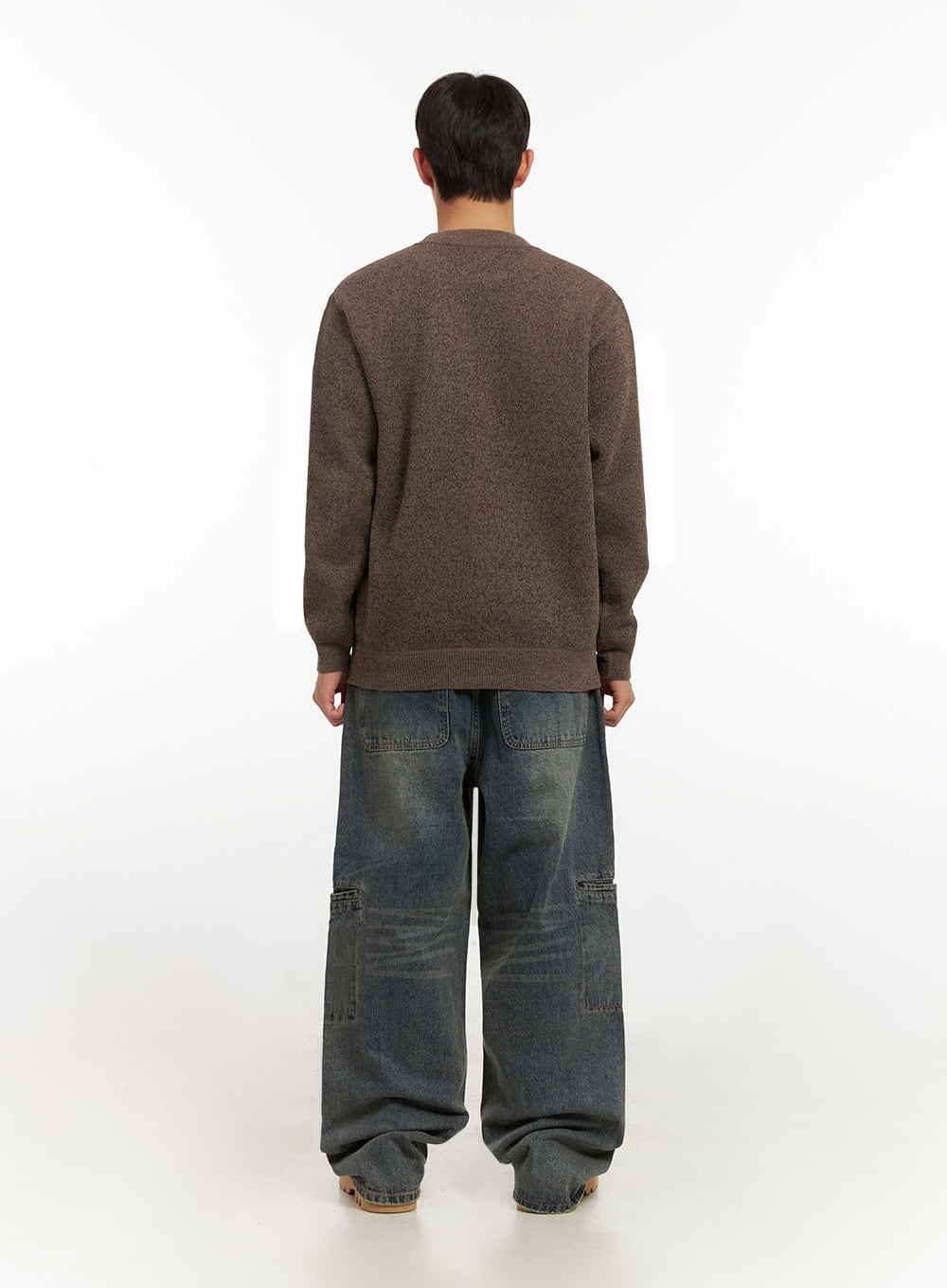 Men's Side Slit Washed Jeans ID406