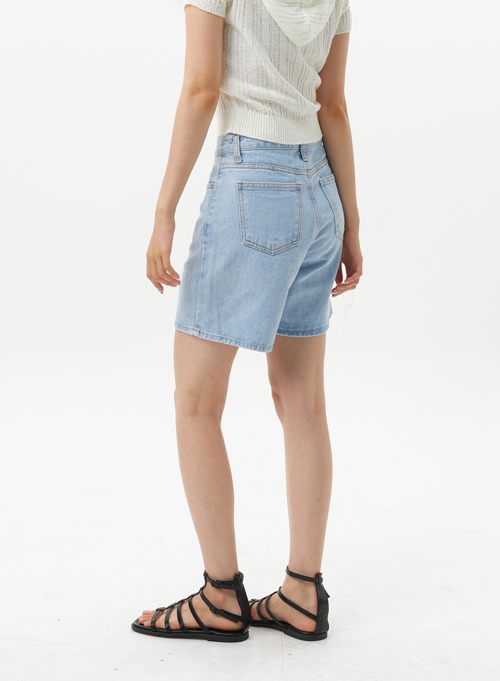 Mid-Rise Denim Shorts OU328