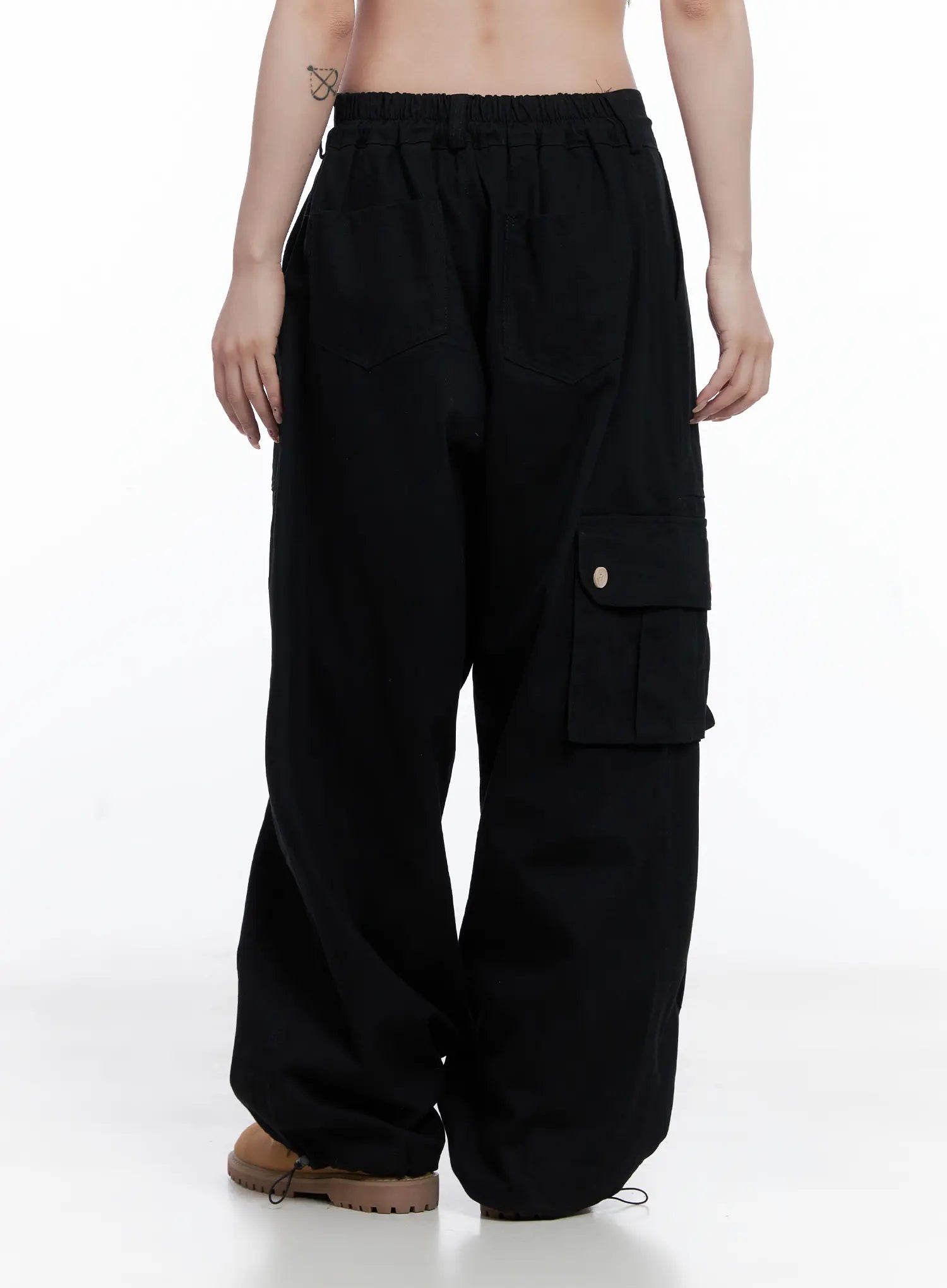 Baggy Cotton Pants with Back Pocket CG529