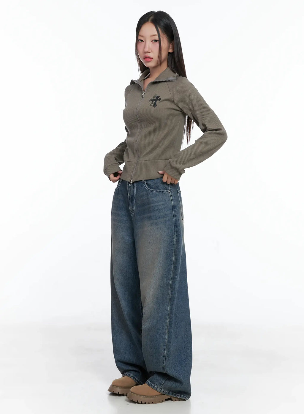 Neriah Vintage Wash Baggy Jeans CS503
