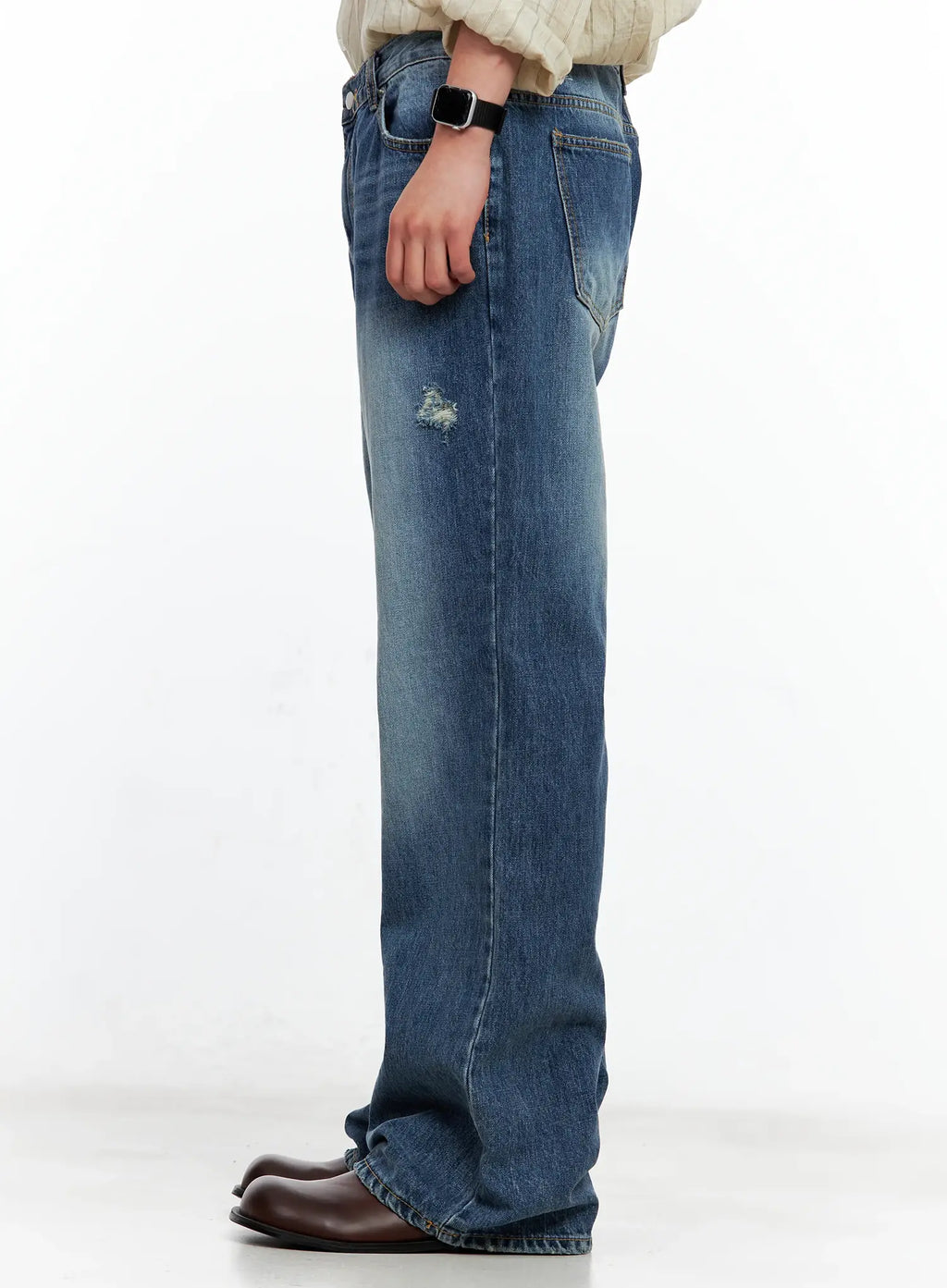 Men's Vintage Distressed Flare Jeans IL514
