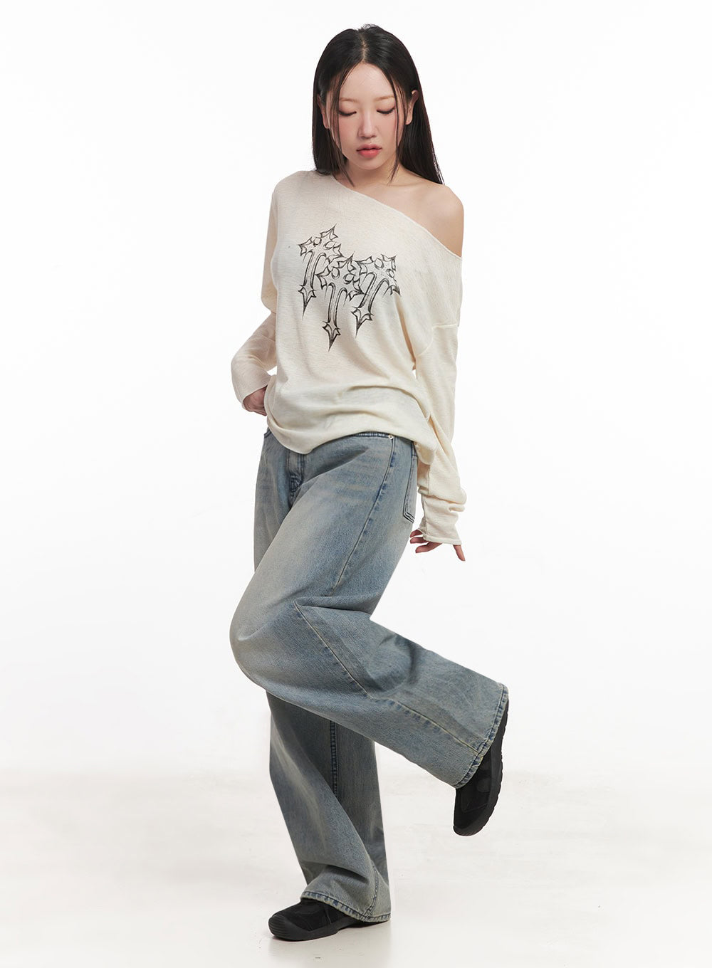 Casey Washed Baggy Jeans IM528