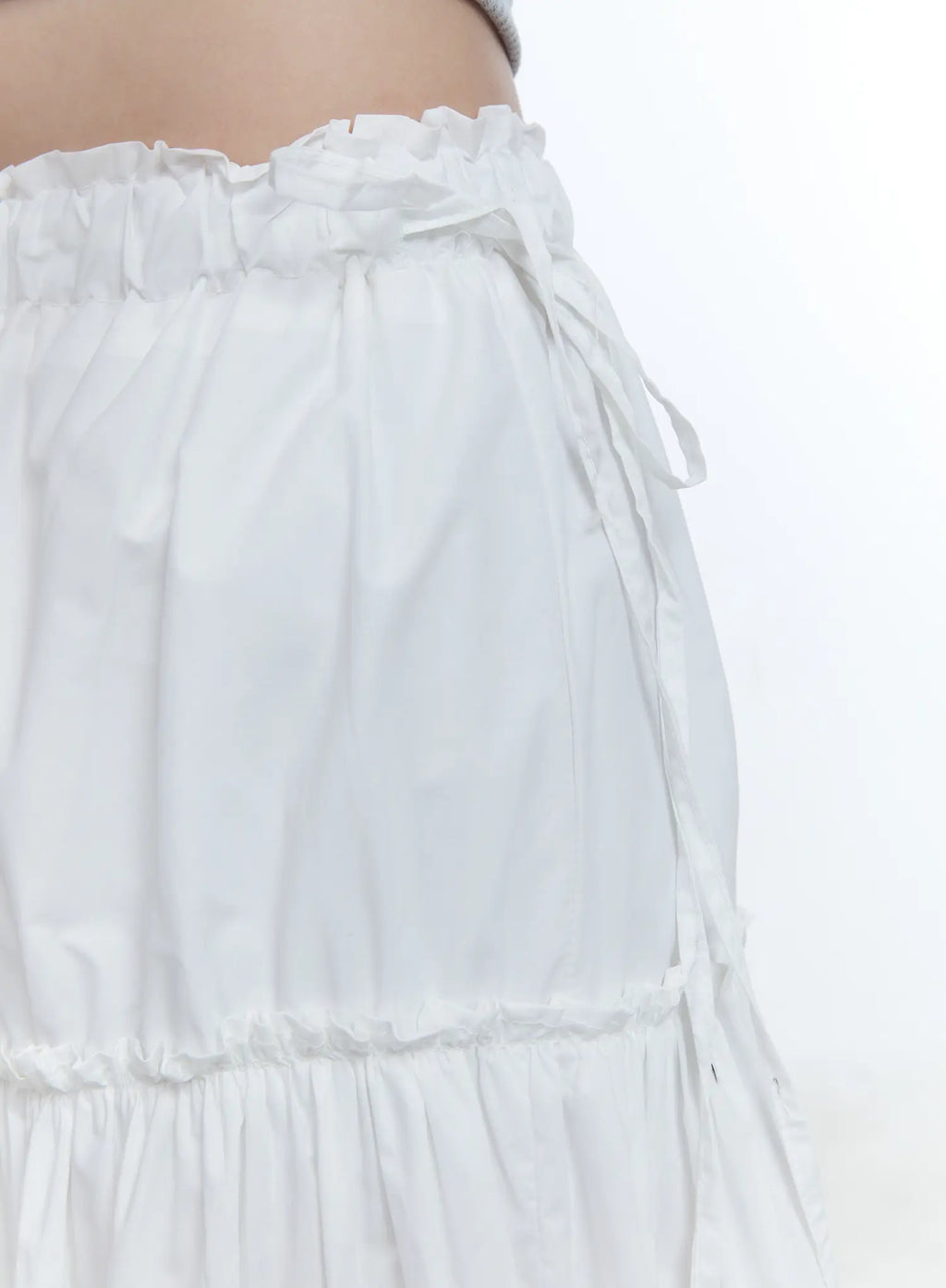 Ribbon Tie Waist Maxi Skirt CG512