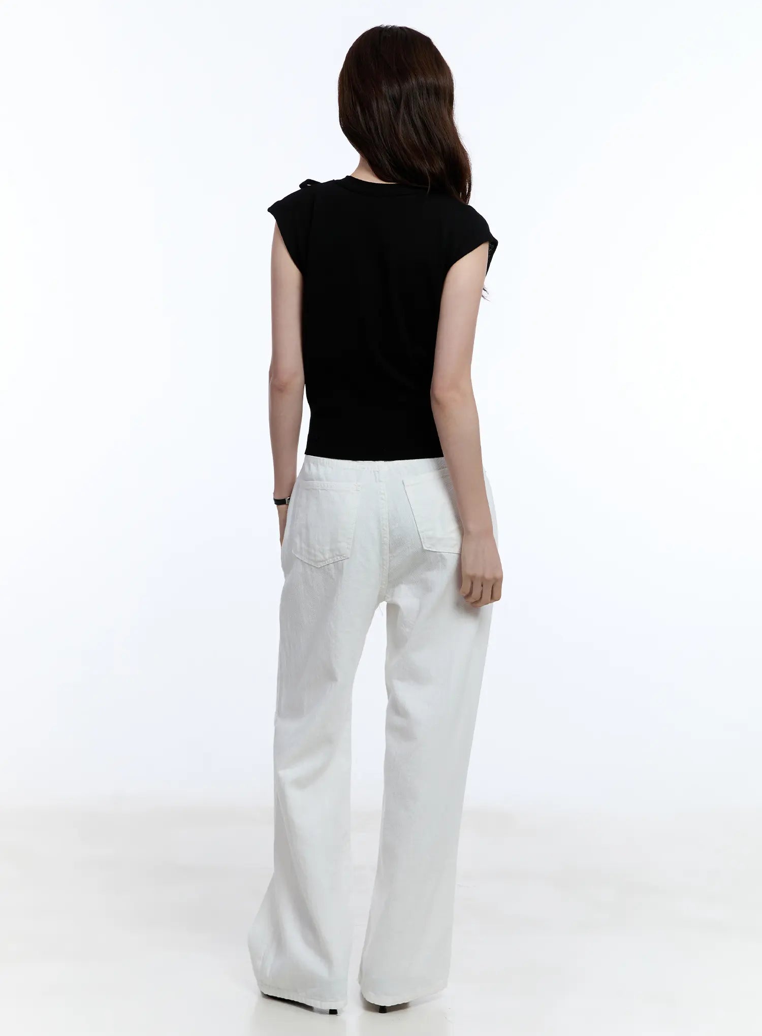 Ribbon Sleeveless Sweater CU513