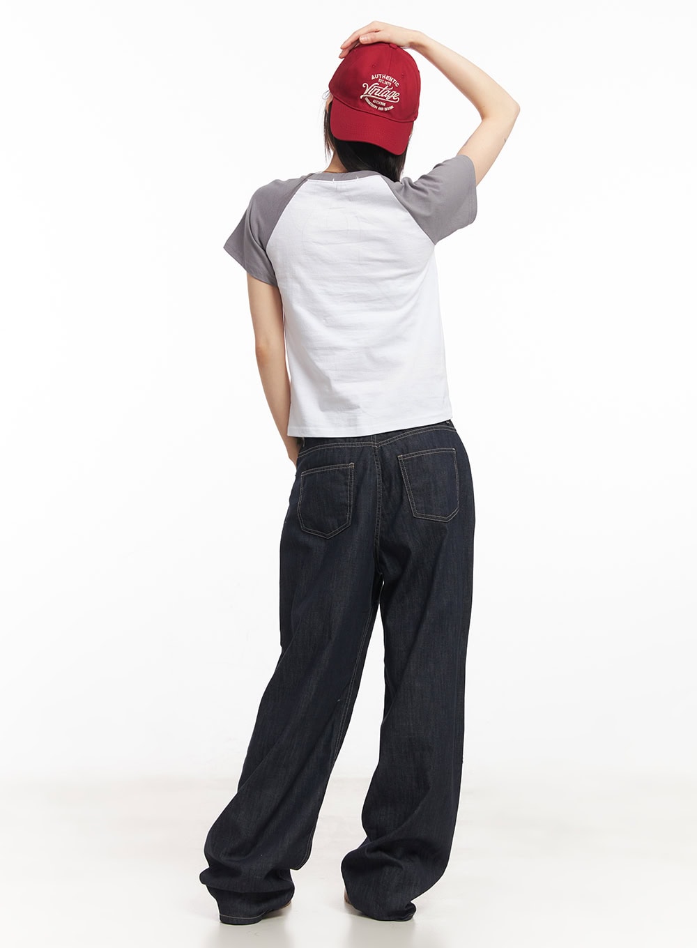 Check Embroidered Crop Top CA522