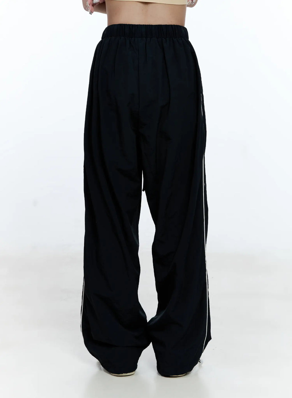 Nylon Wide-Leg Track Pants CG512