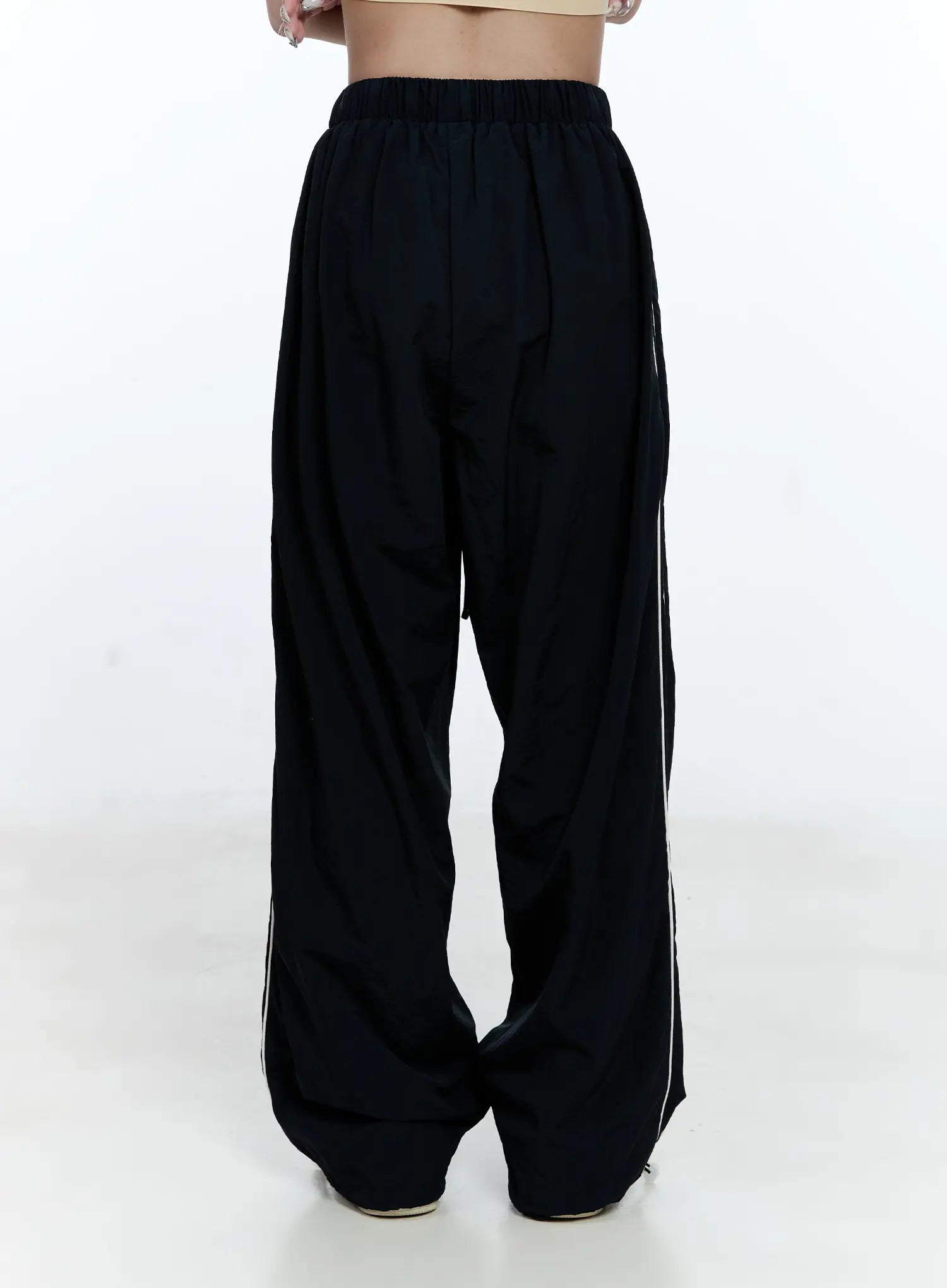 Nylon Wide-Leg Track Pants CG512