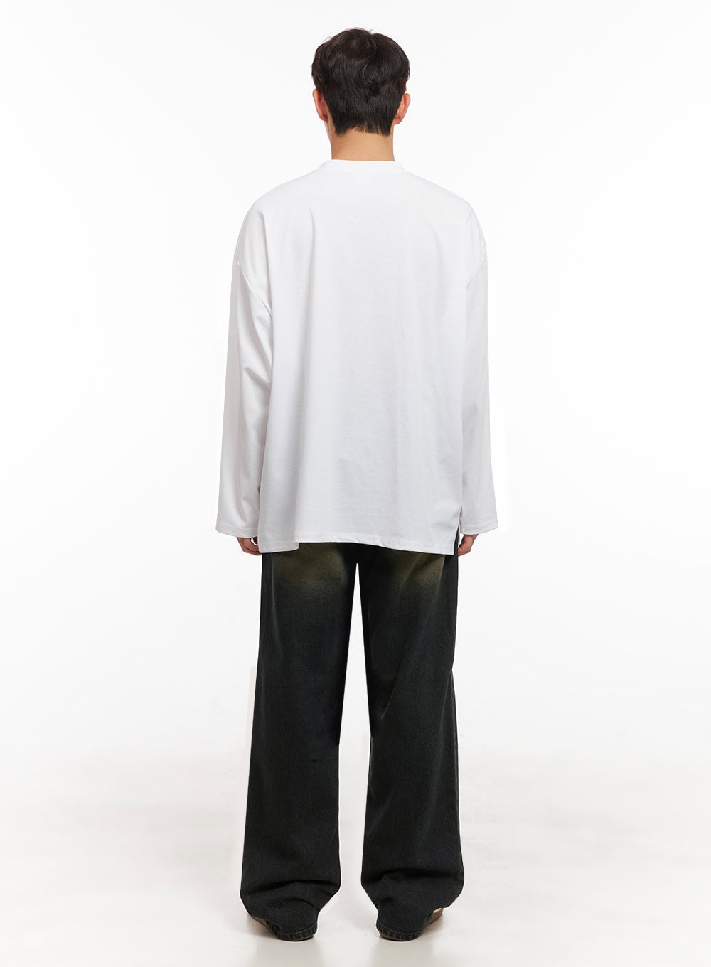 Men's Washed Vintage Wide-Fit Denim Jeans ID427