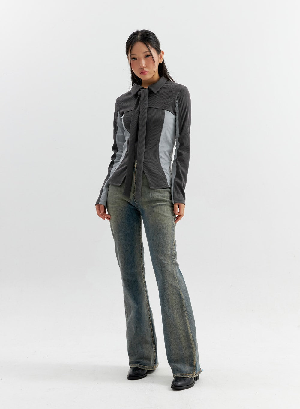 Washed Bootcut Pants CO306