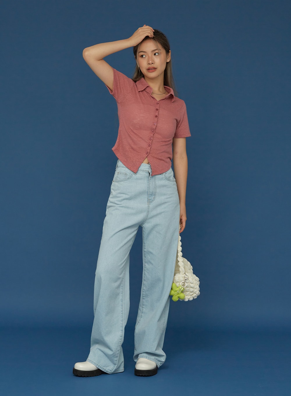 Basic Wide Denim Pants CG02