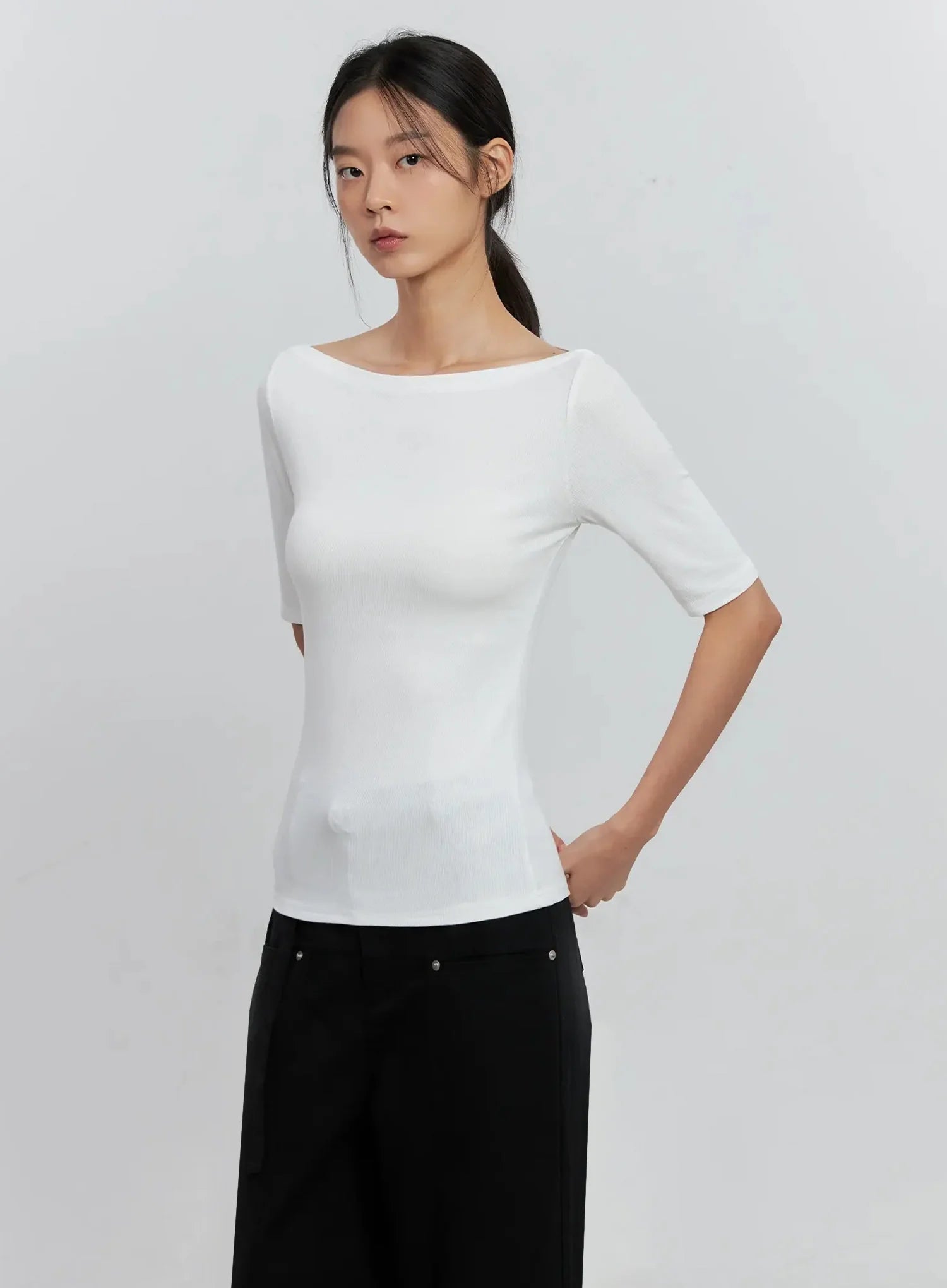 Classic Boat Neck Top IS516