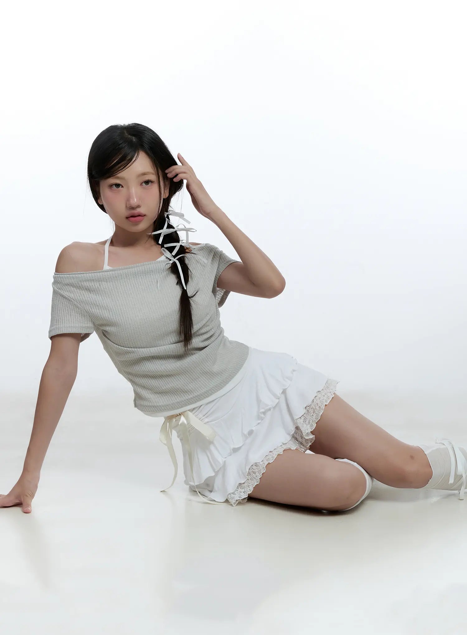 Layered Halter Neck Crop Top CU527