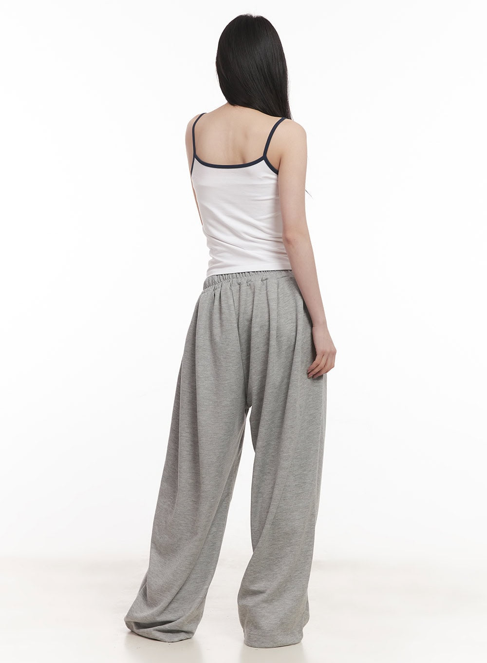 Cozy Pintuck Wide-Leg Sweatpants CM517