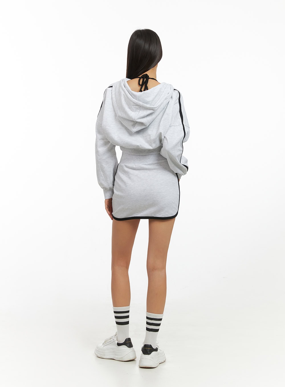 Cotton Zip- Up Track Hoodie IS427