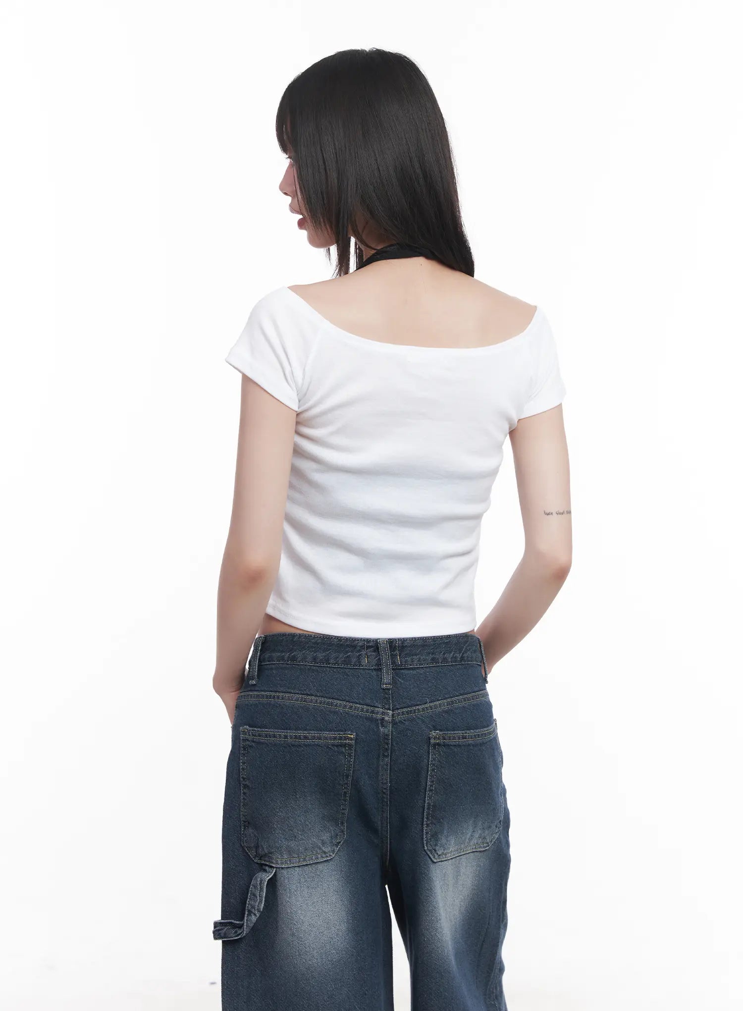 Cowboys Off-Shoulder Crop Tee CU518