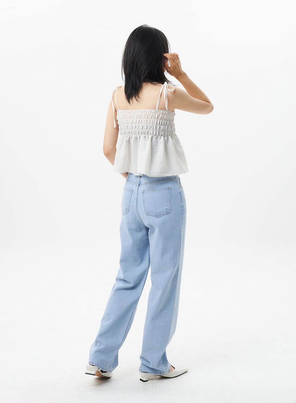 Wide Light Wash Jeans OL304