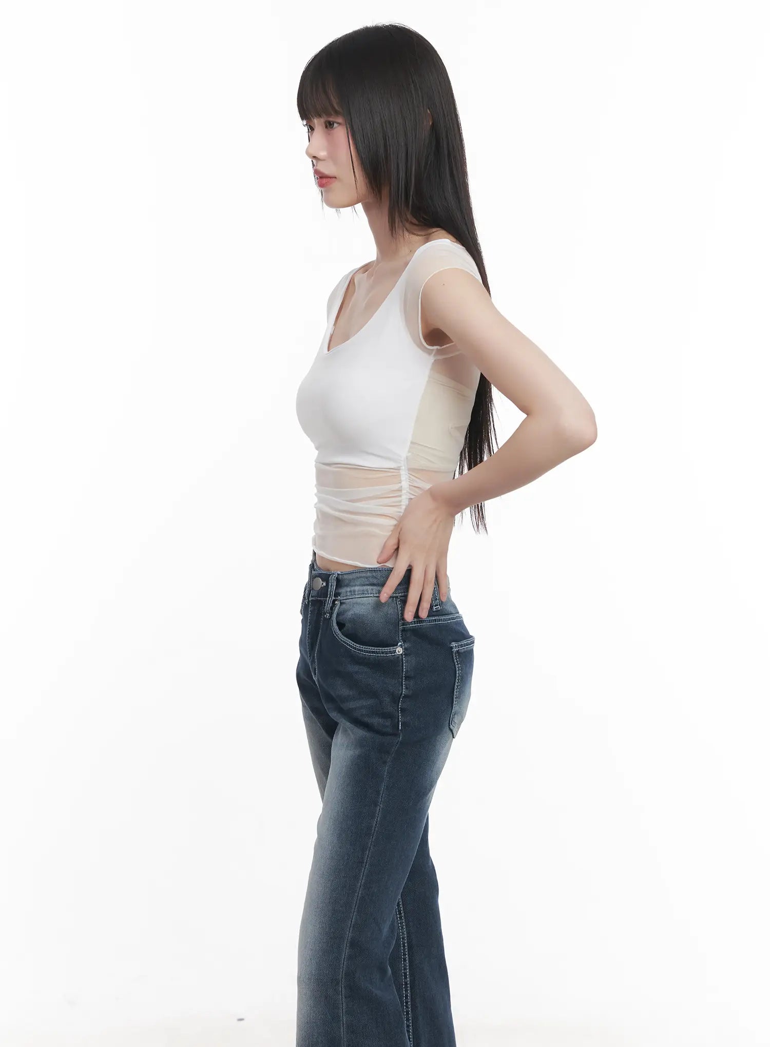 Sheer Chic Crop Tee CU518