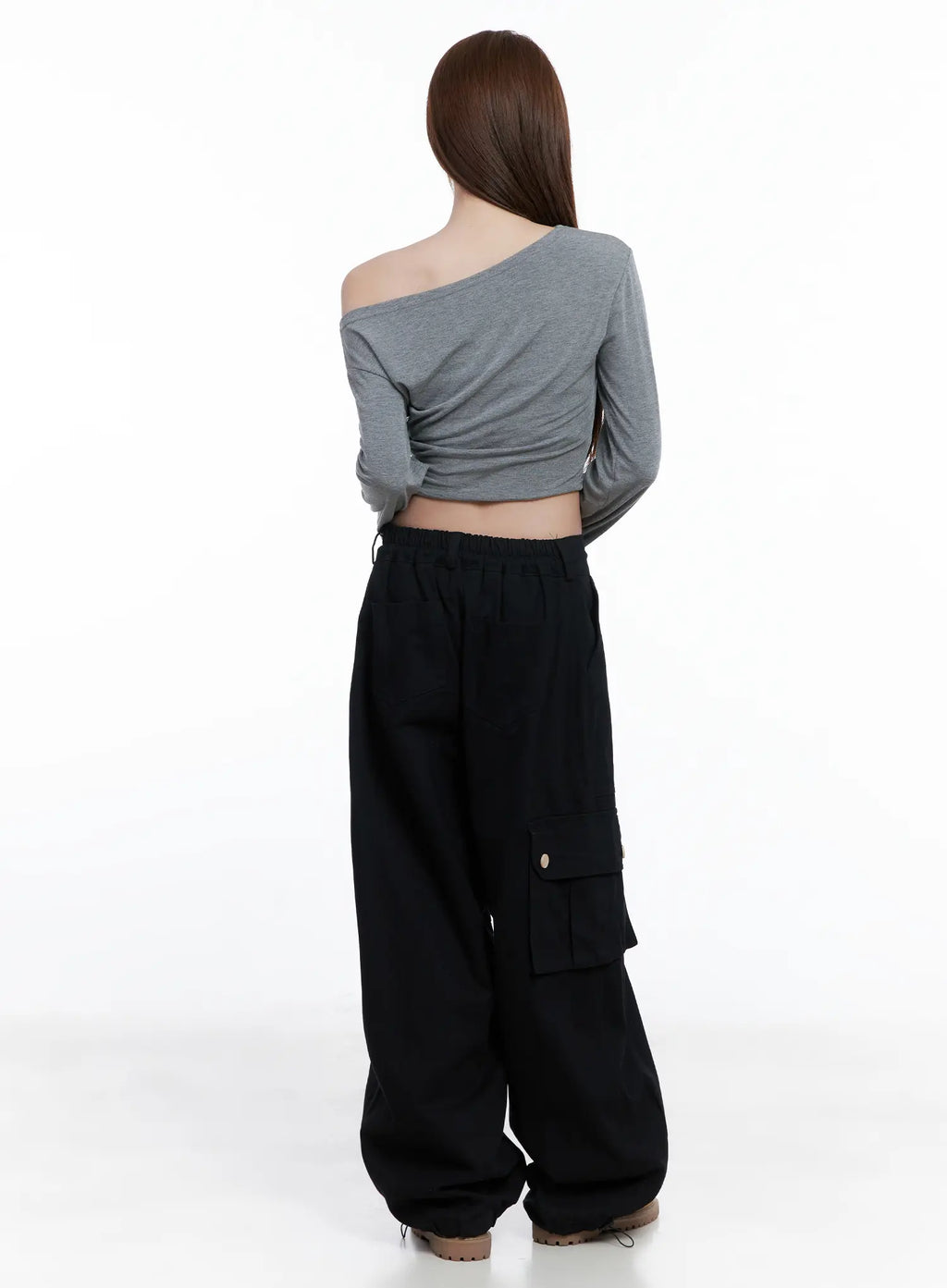 Lucky Girl One-Shoulder Long Sleeve Top CG529