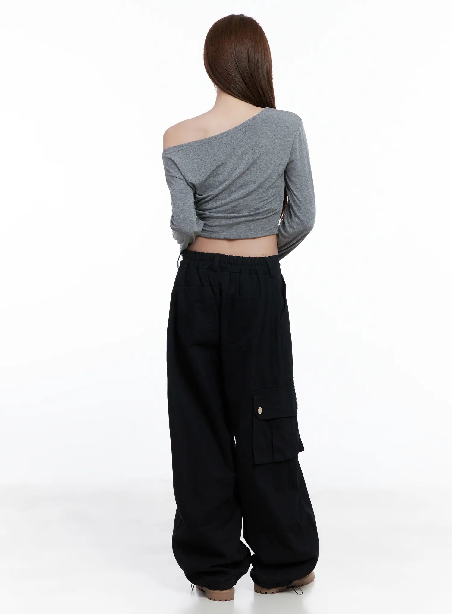 Lucky Girl One-Shoulder Long Sleeve Top CG529