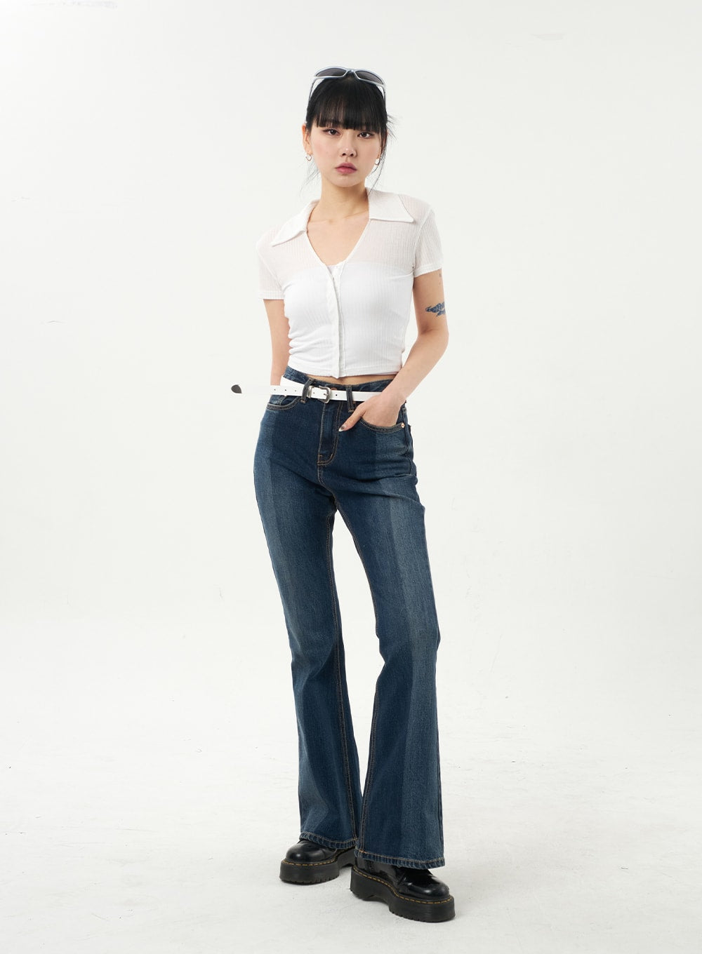 Dark Wash Bootcut Jeans CA328