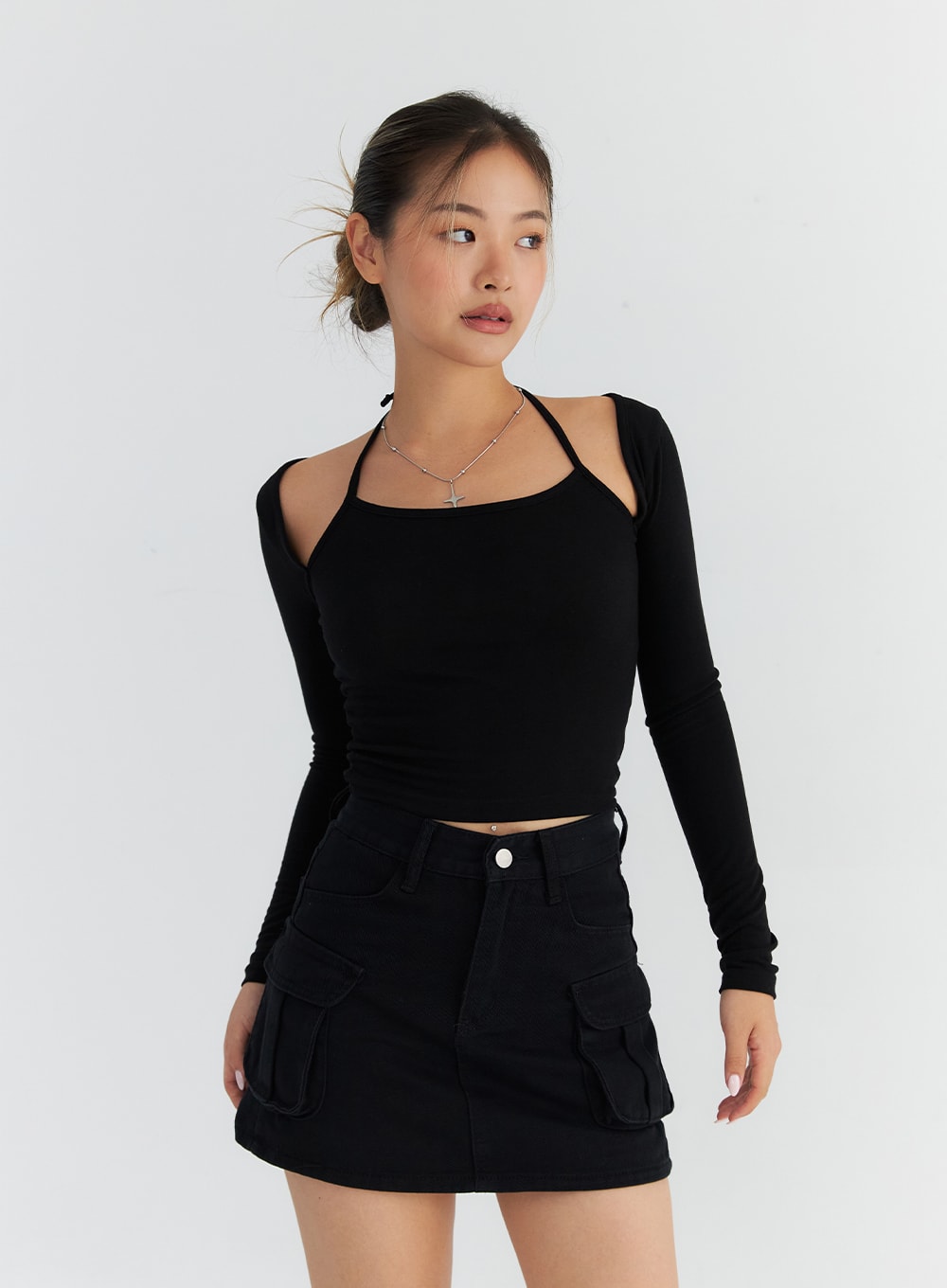 Halter-Neck Bolero Style Top CO313