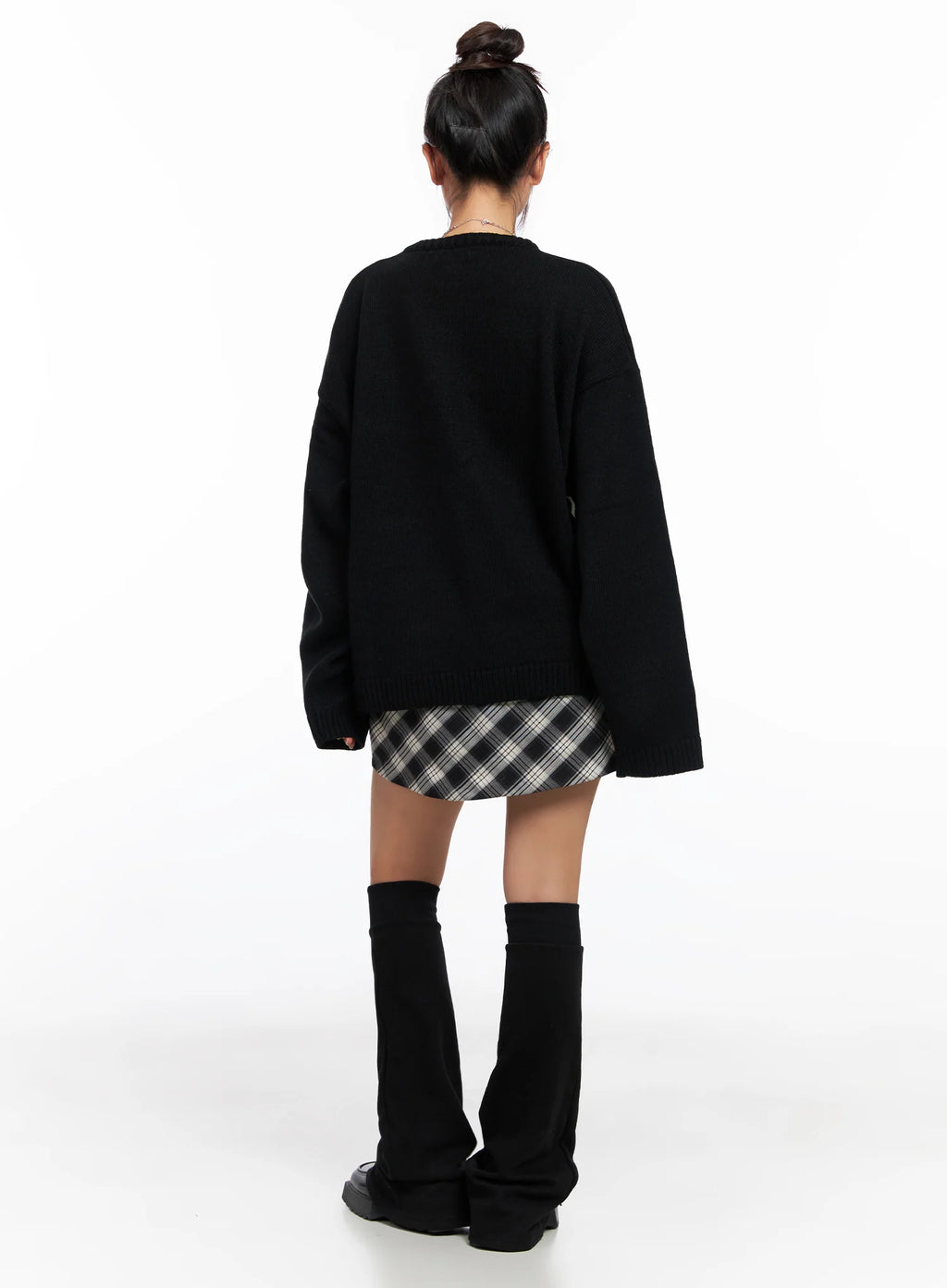 Oversized Graphic Zip-up Sweater CO515