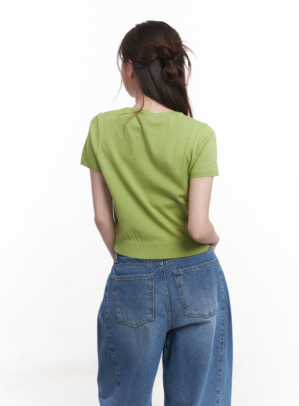 Slim-Fit Short Sleeve Sweater CY519