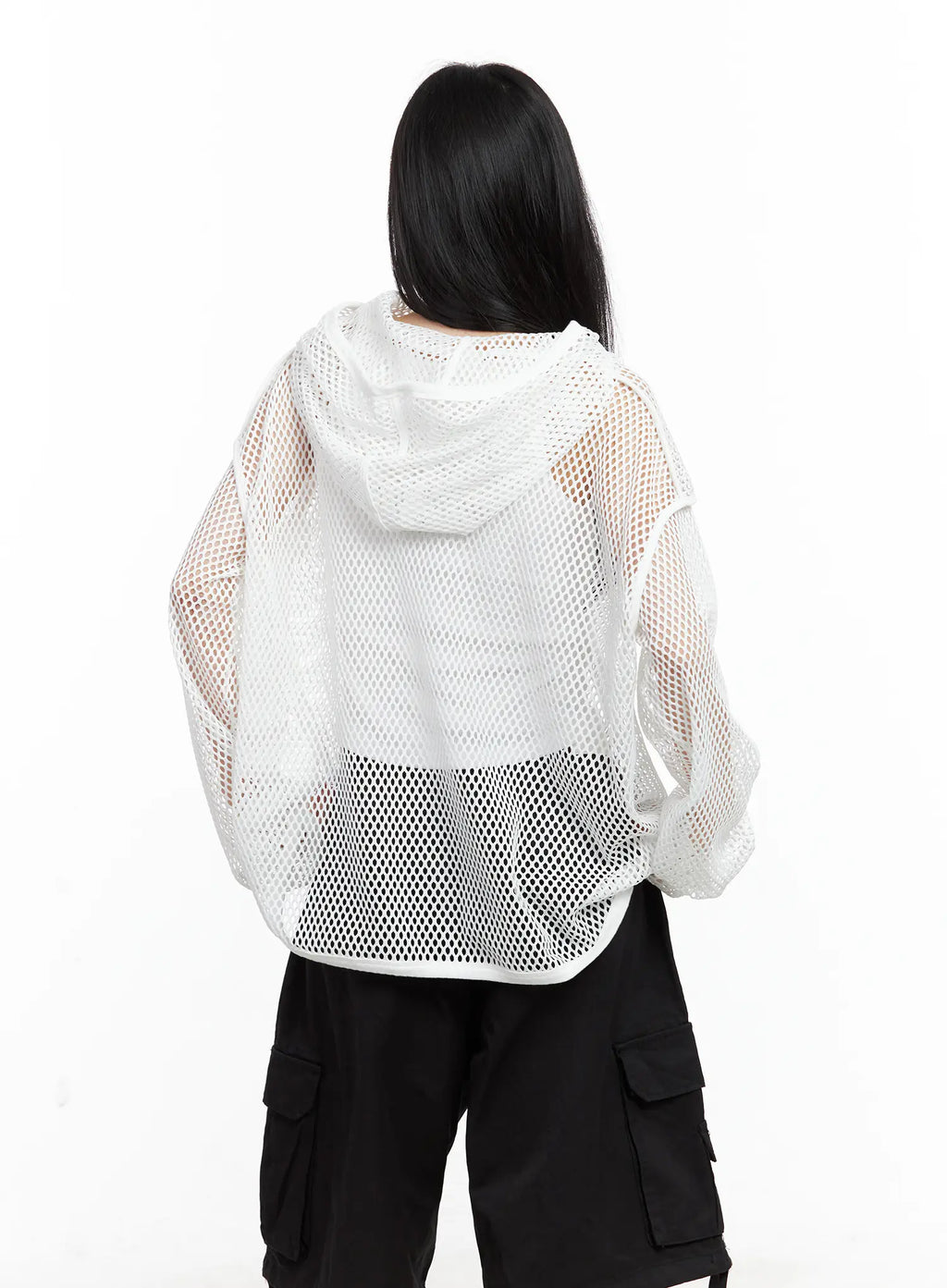 Oversized Mesh Hoodie CU530