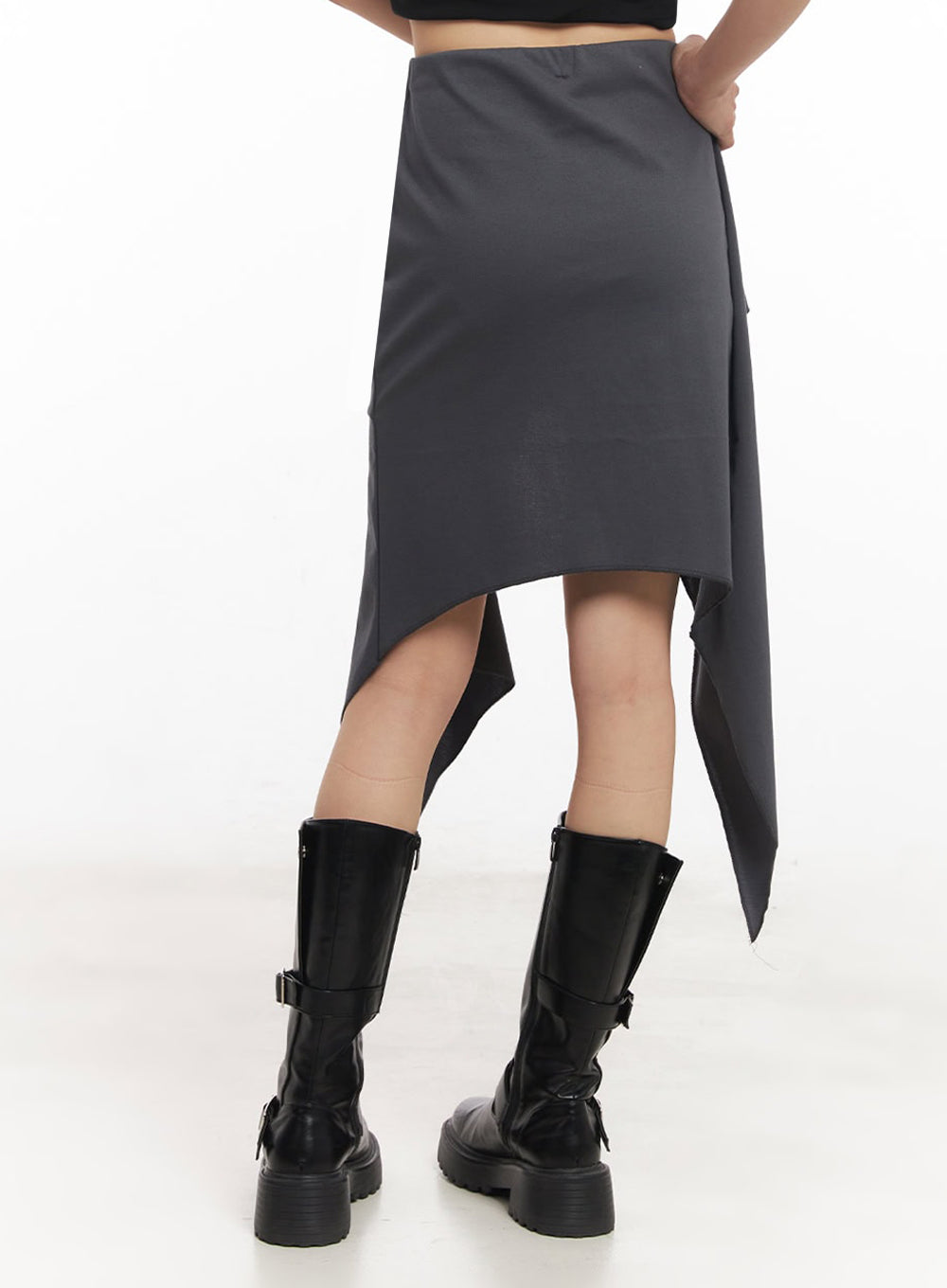 Ruffle Asymmetric Flare Mini Skirt IY502