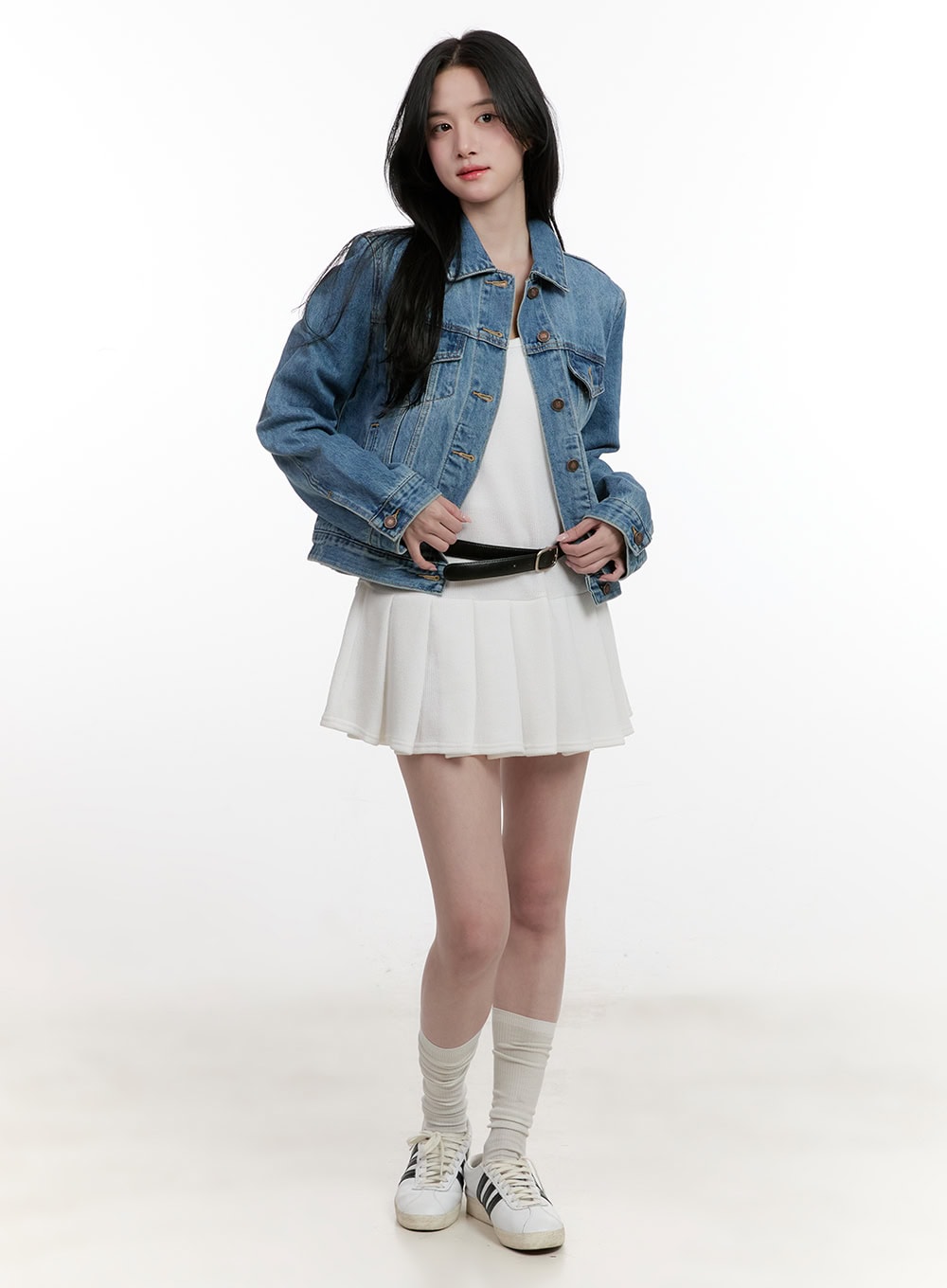 Sleeveless U-Neck Pleated Mini Dress CF527