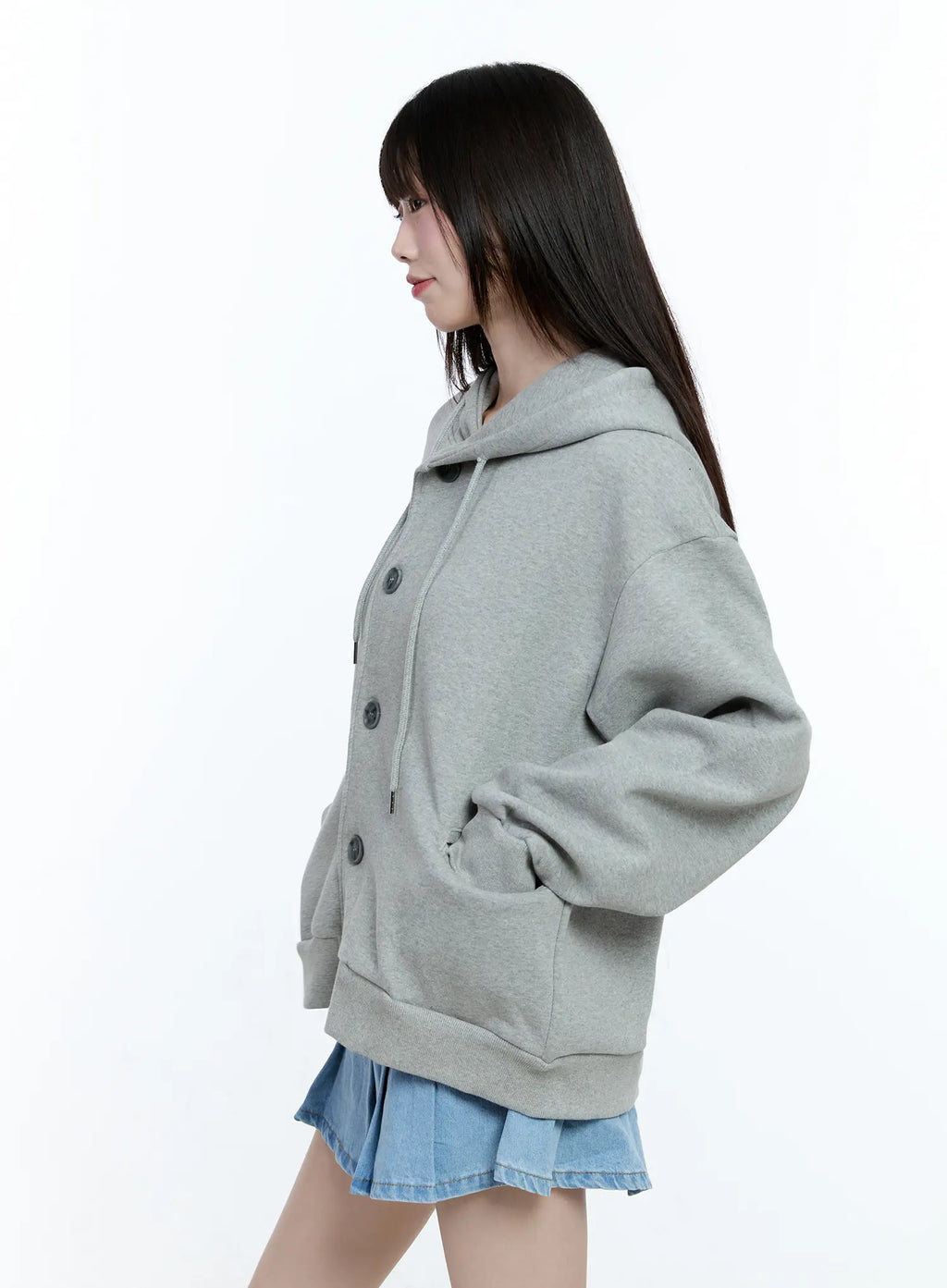 Oversized Buttoned Hoodie CG511