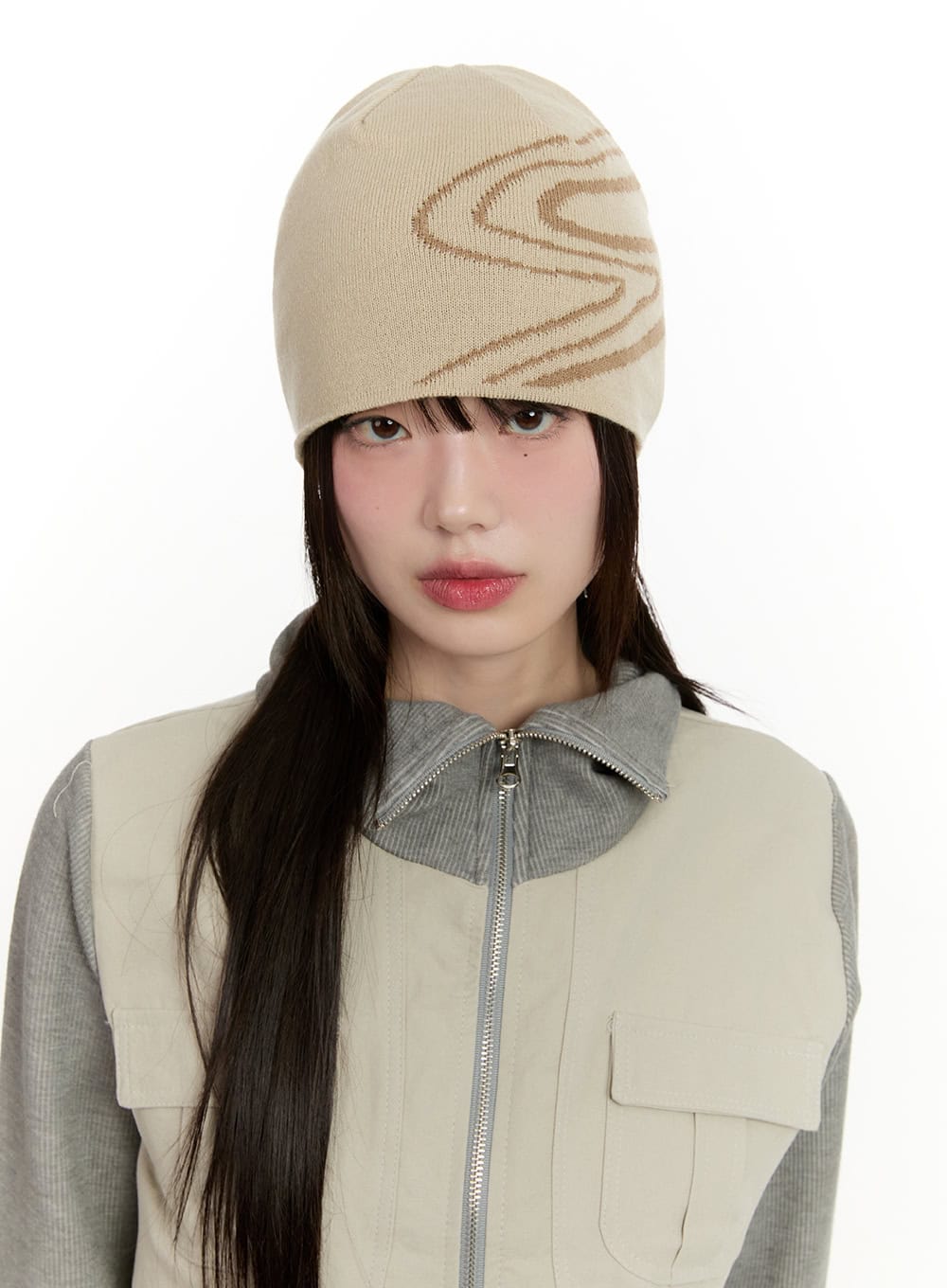 Swirl Graphic Beanie CM513