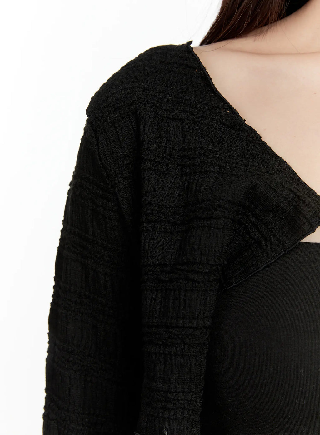 Cropped Chain Knit Cardigan CL531