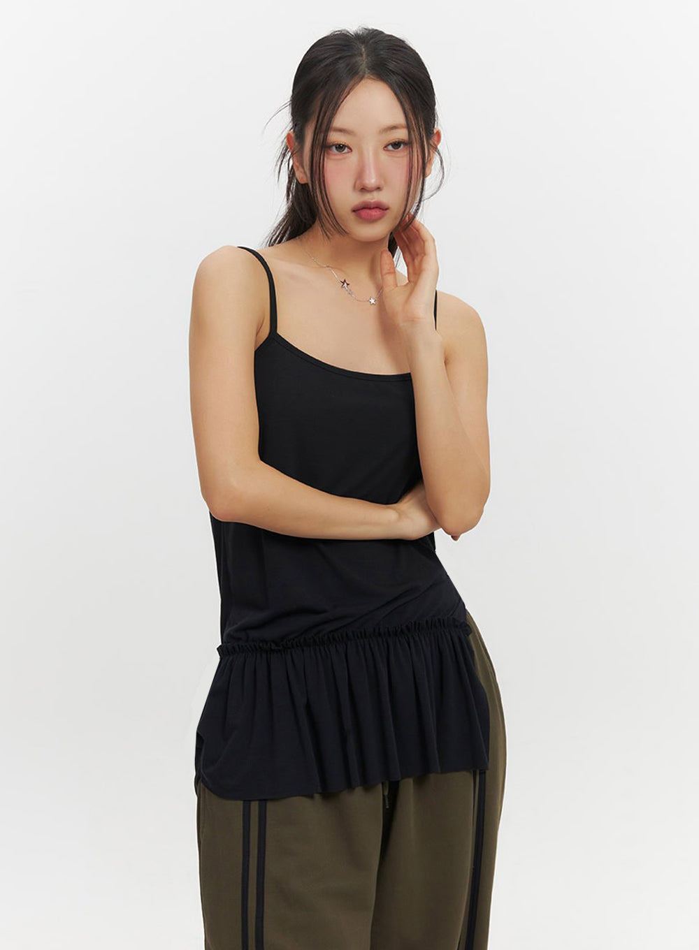 Ruffle Layered Camisole Top IF510