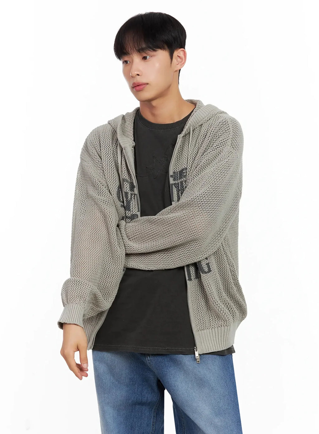 Men's Graphic Zip-Up Hoodie IL516