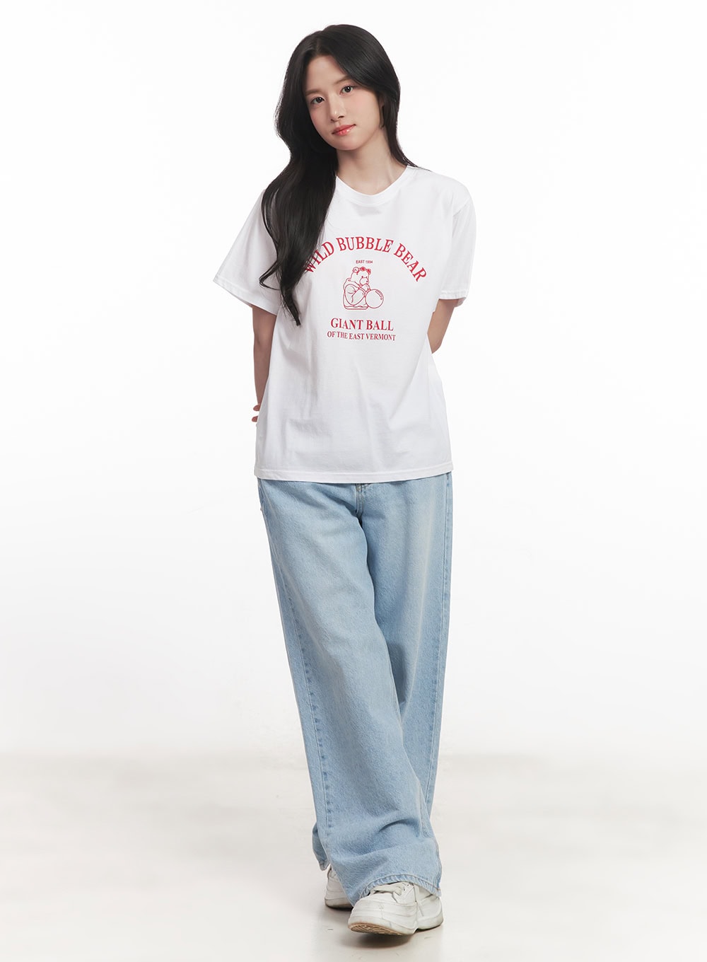 Bubble Pop Graphic Oversize T-Shirt CA511