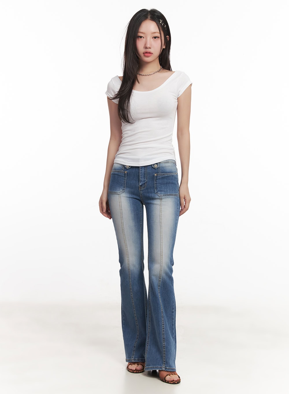 Essential Slim U-Neck Crop Top CA530