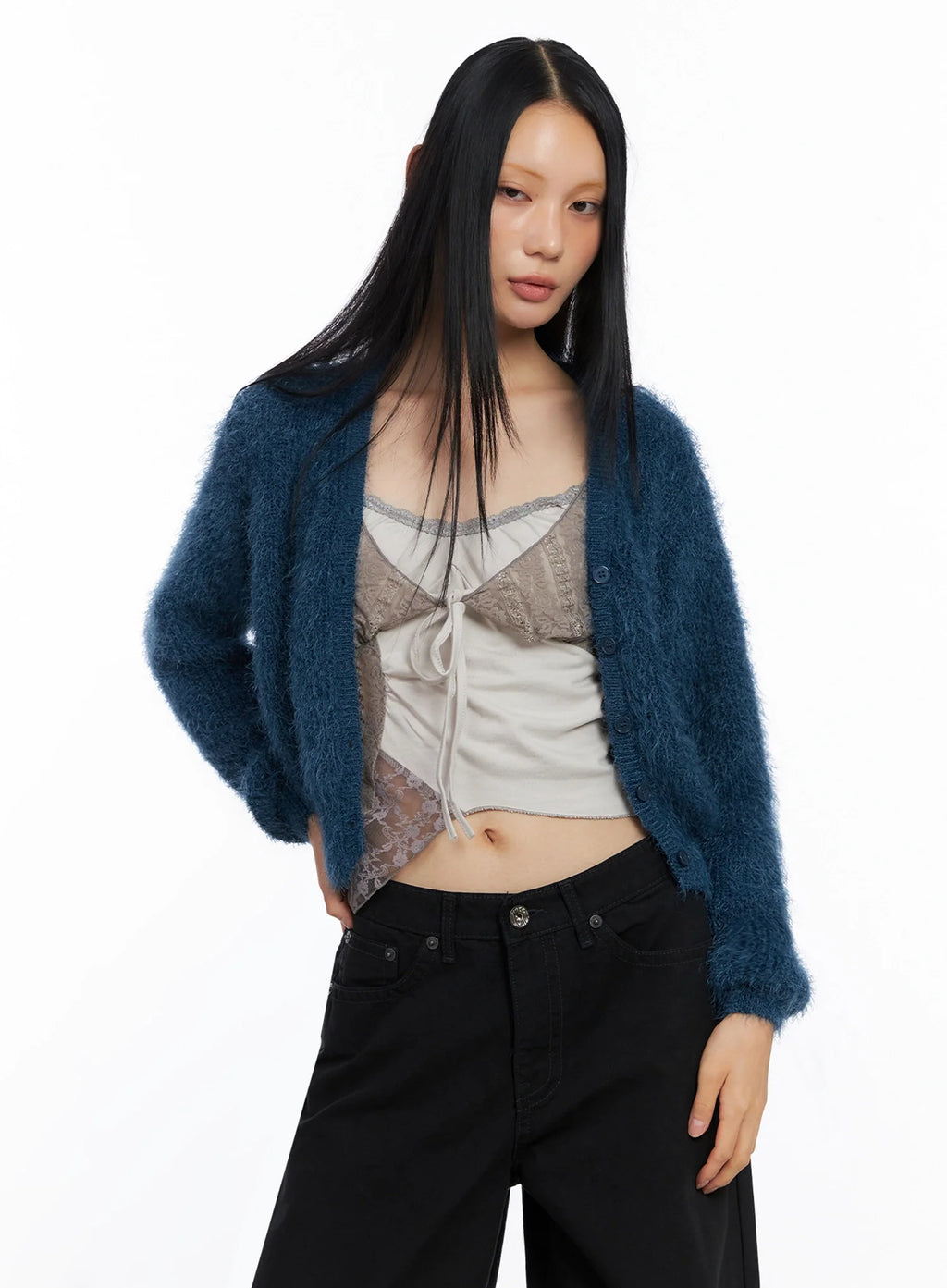 Soft Knit Buttoned Cardigan CO517