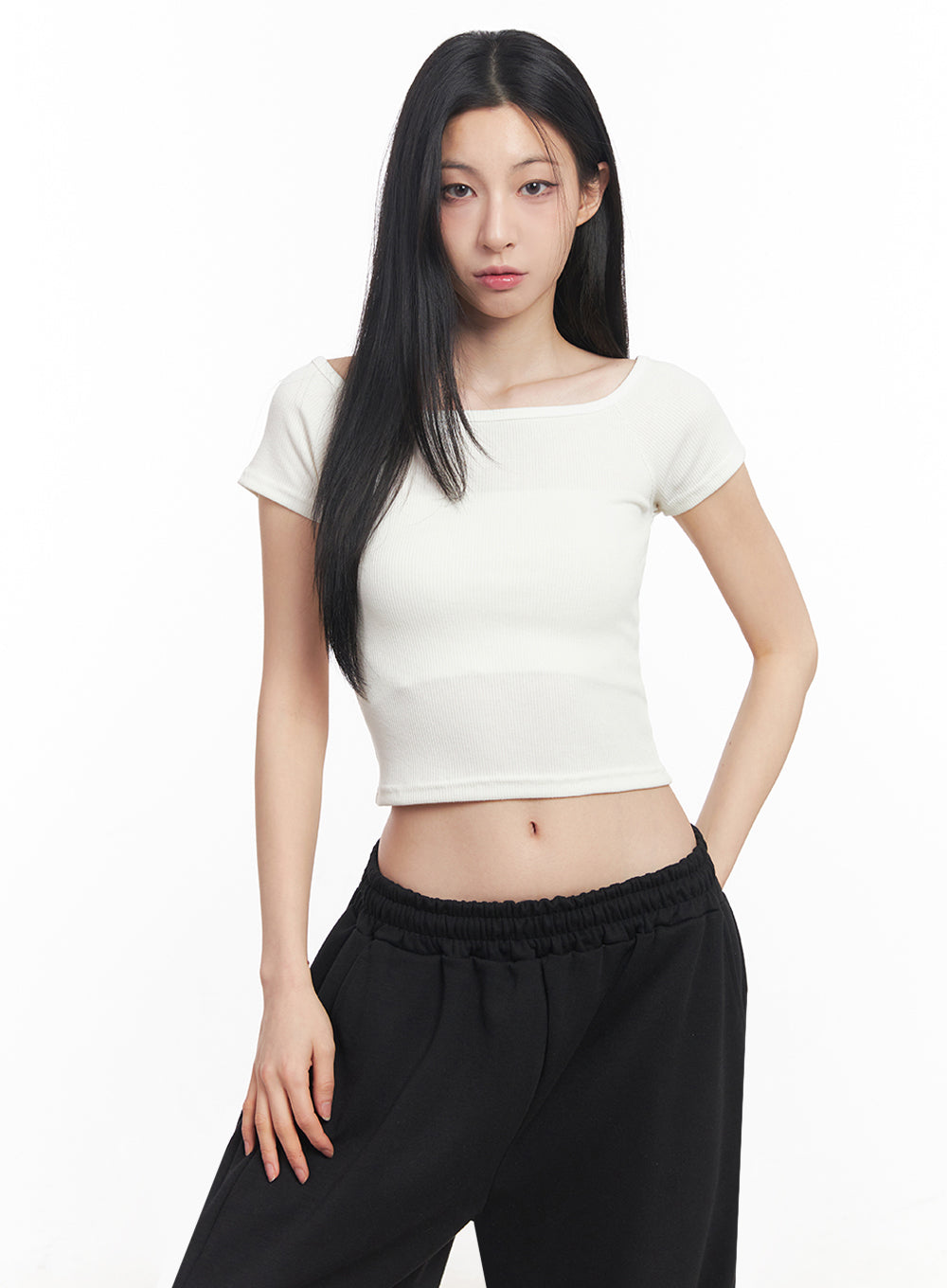 Boatneck Cropped Tee IY516