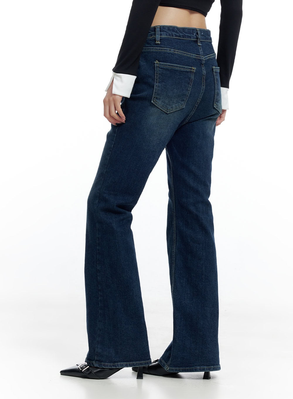 Clea Elastic Flare Dark Denim Jeans CO425