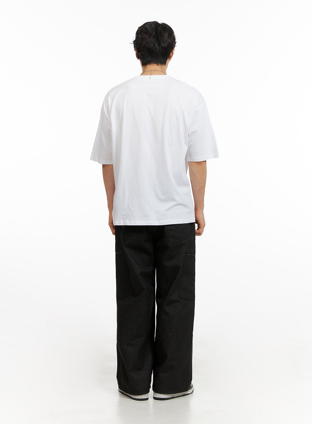 Men's Cargo Denim Jeans (Black) IG409