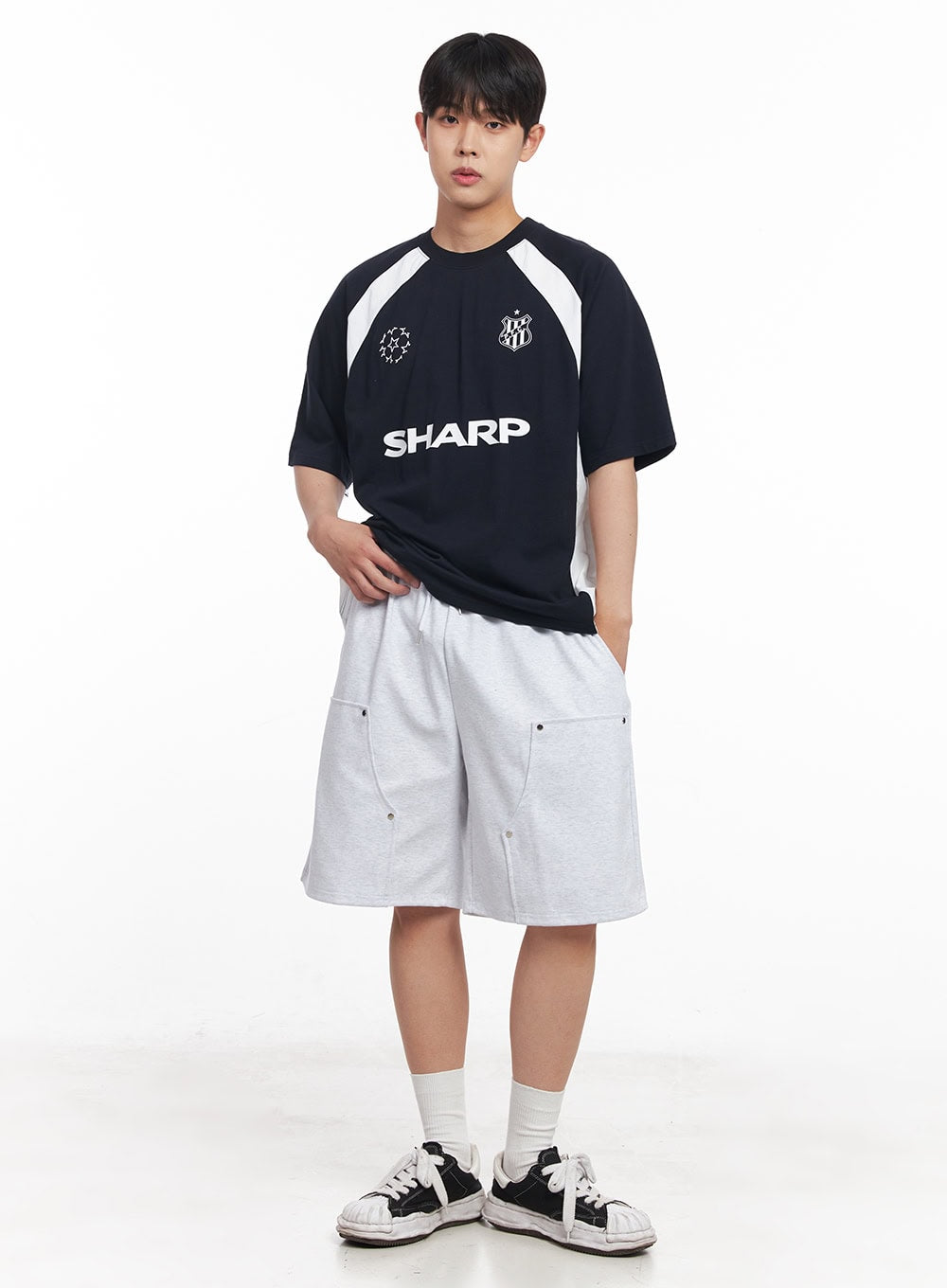 Men's Loose-Fit Graphic Raglan T-Shirt IY520