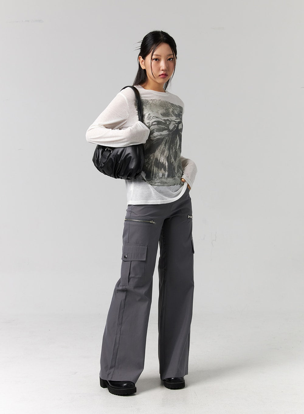 Cargo Wide-Leg Pants CG315