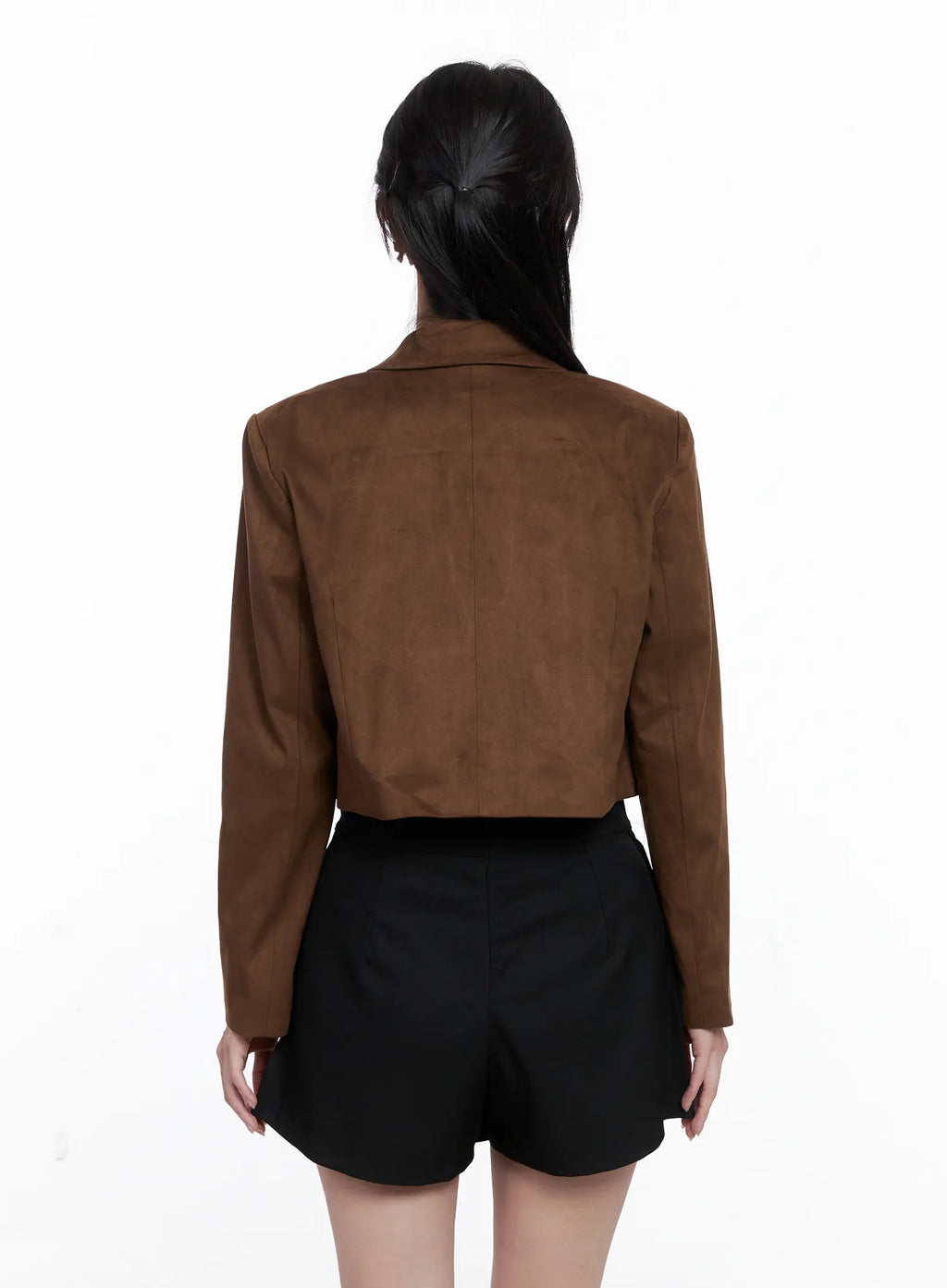 Cropped Faux Suede Jacket CS523