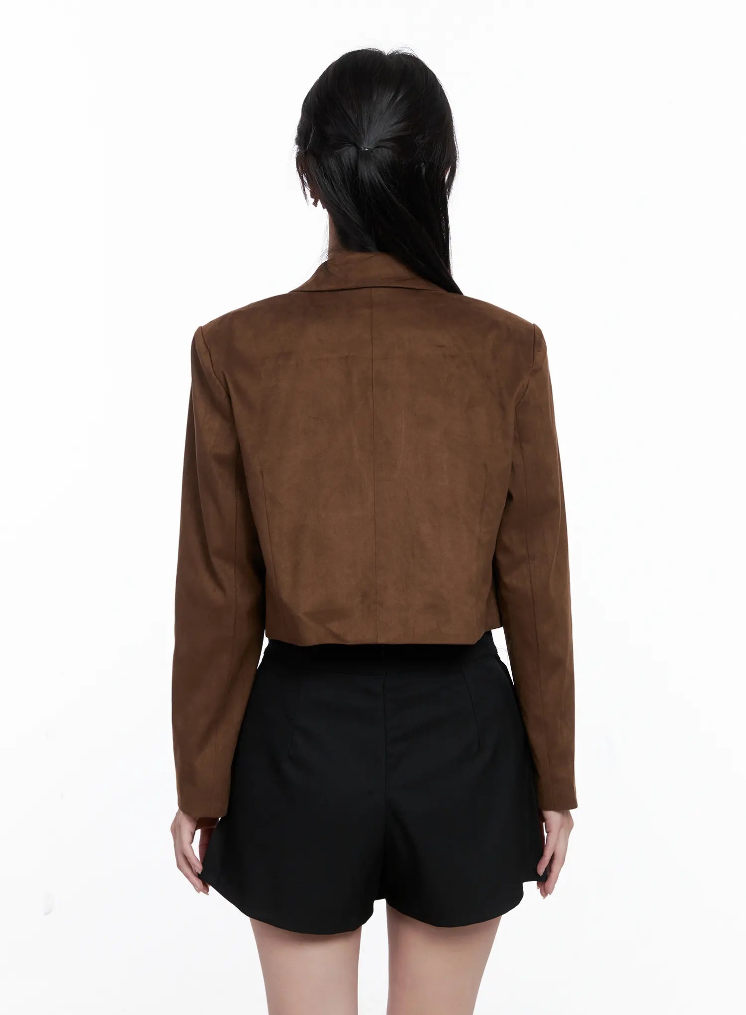 Cropped Faux Suede Jacket CS523